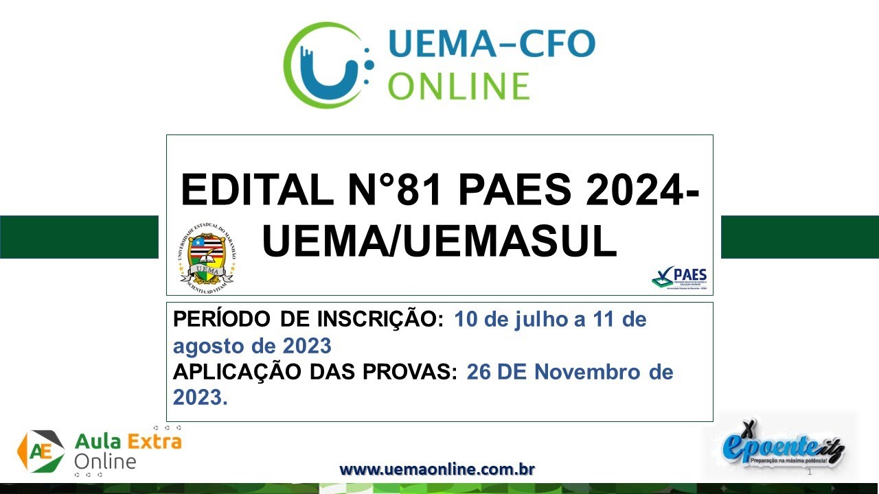 Comentário do EDITAL PAES 2024.