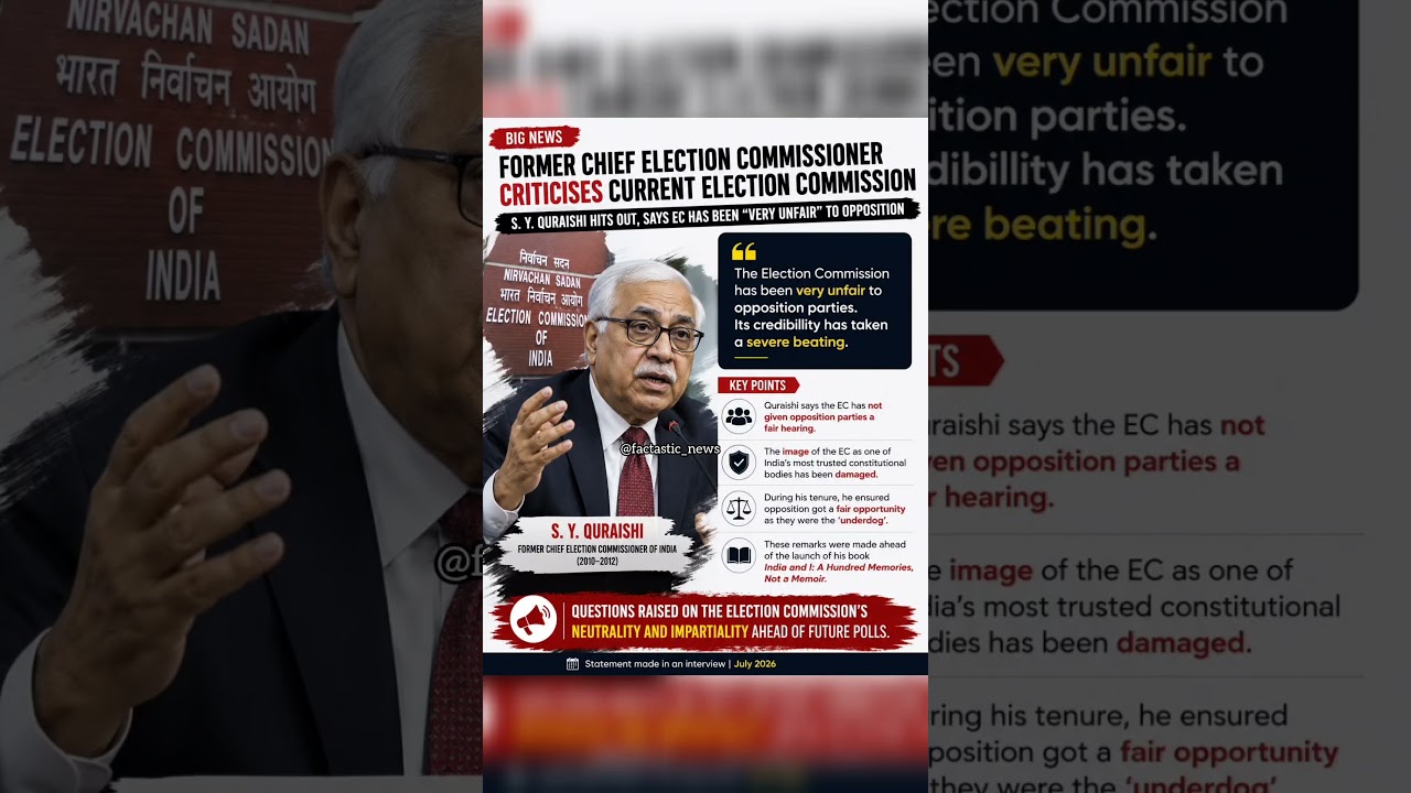 Former EC hits out #electioncommission #opposition #democracy