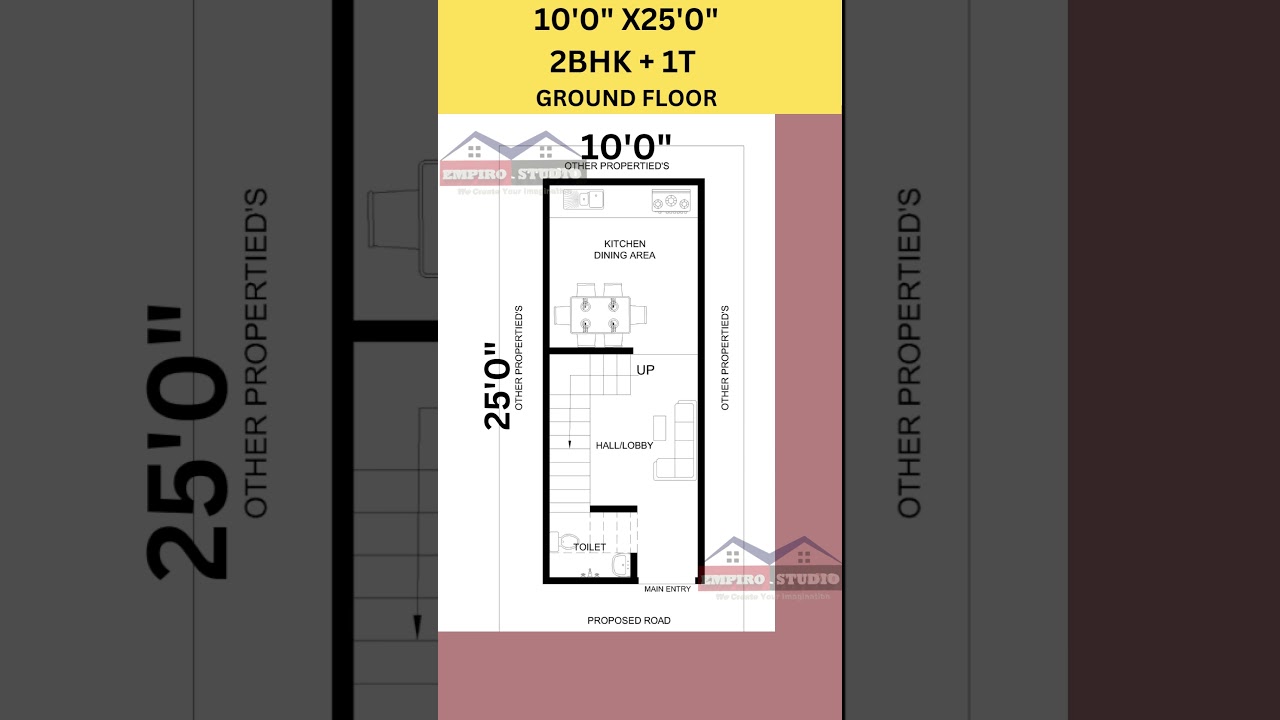 10 x 25 house plan design, 10 by 24 feet ka makan, 10 x 24 triplex design #house #homedesign #viral