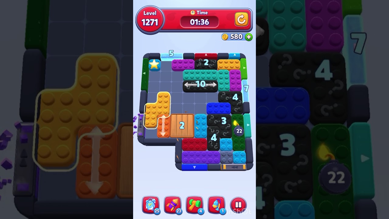 Color Block Jam Level 1271 &ndash; Full Puzzle Solution (No Boosters)