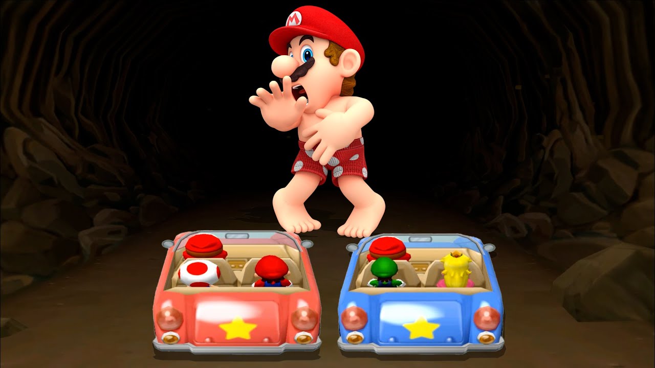[マリオパーティシリーズ6~8 ]ミニゲームキノピオvsマリオvsルイージvsピーチ (CPU最強 たつじん)