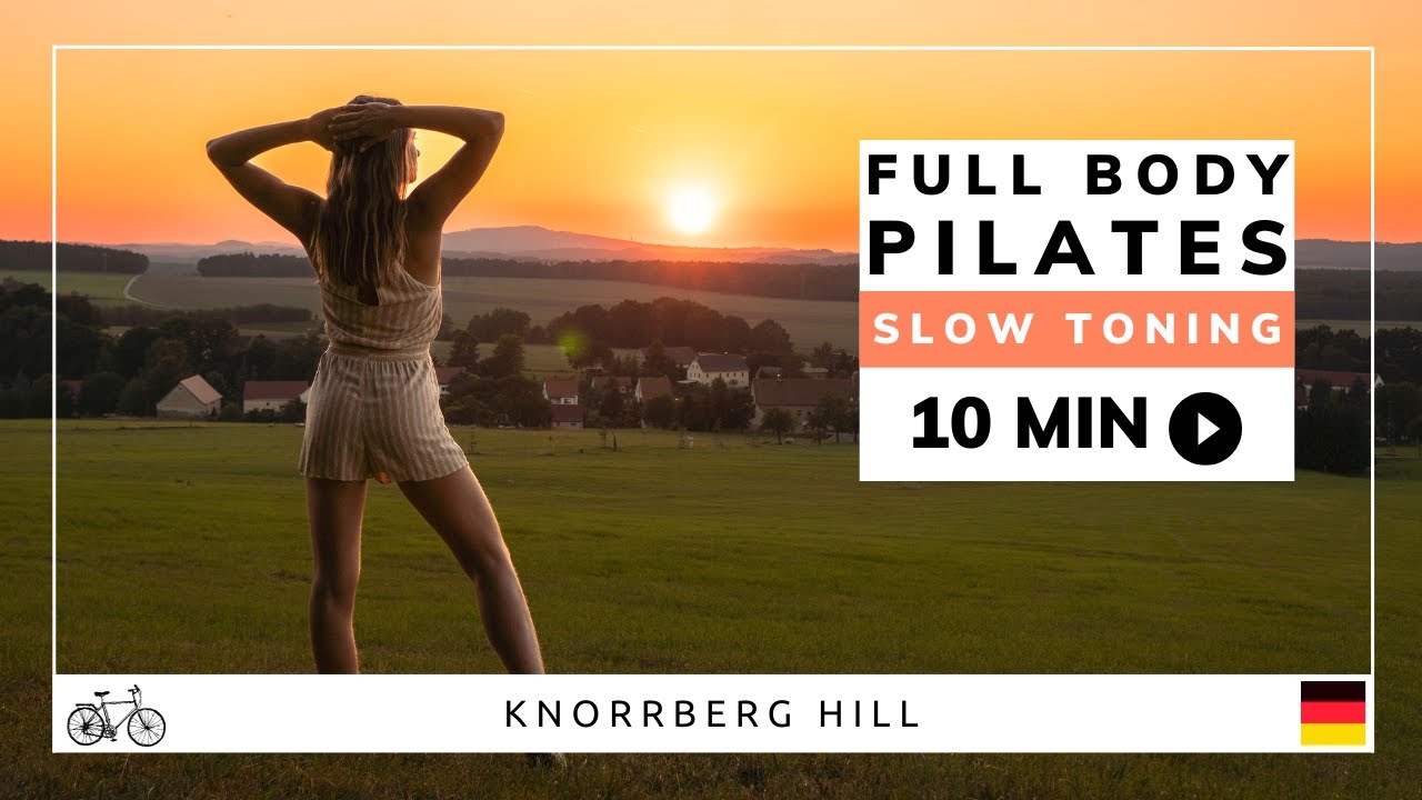 10 MIN FULL BODY PILATES WORKOUT / slow, low impact, knee friendly / sunset session