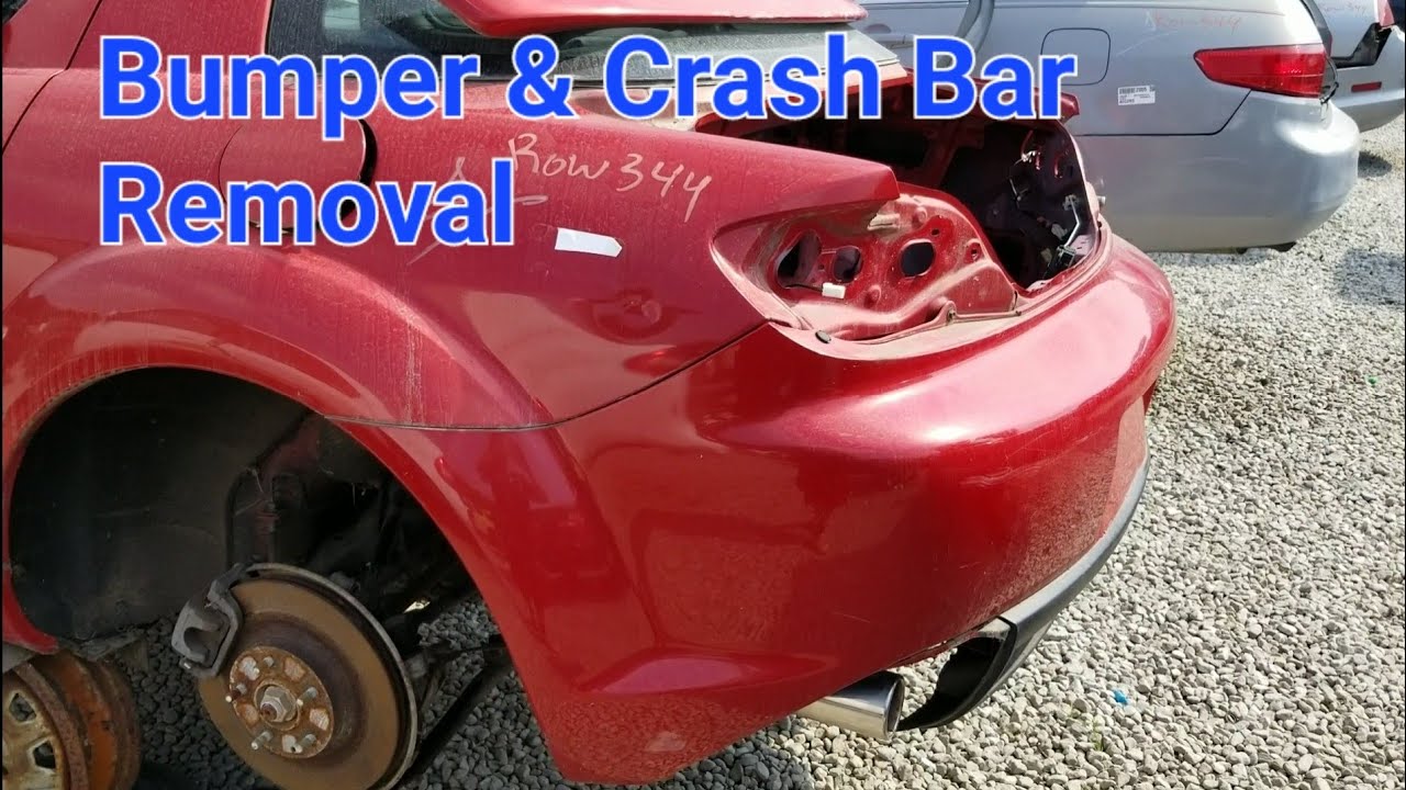 2004 Mazda RX8 Rear Bumper Cover & Crash Bar Removal: Junkyard Edition