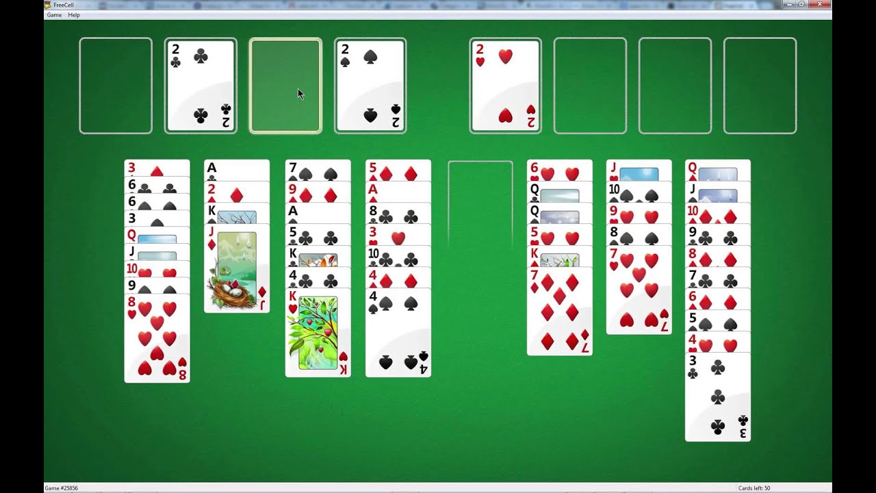 Freecell Tutorial using the Most Difficult Game