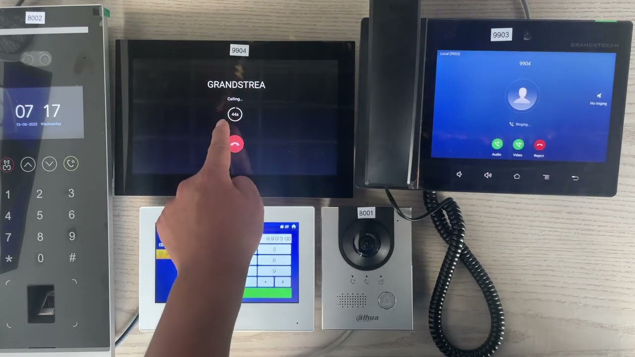 dahua VTO VTH work with FreePBX SIP server and GrandStream GXV3380 SIP phone