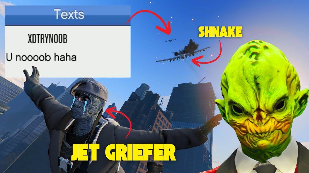 Дуэт Джет Грифингов пытался меня 2 на 1 - GTA 5 Online