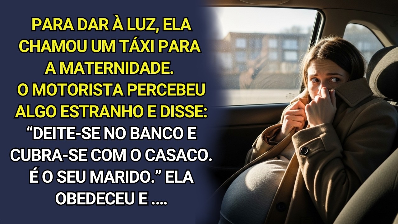 Ao ir pra maternidade, o taxista disse: Deite-se no banco e não se mexa!  Depois eu entendi o porquê