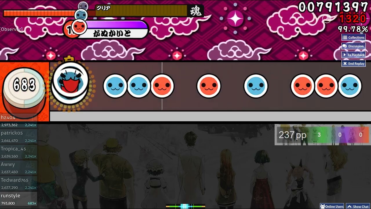 【osu!taiko】Hacking to the Gate Oni FC