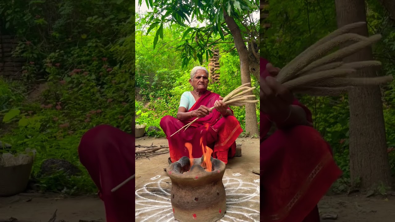 Millet Roast On Fire / Healthy and Old Traditional Recipe #shortsvideo #youtube #video
