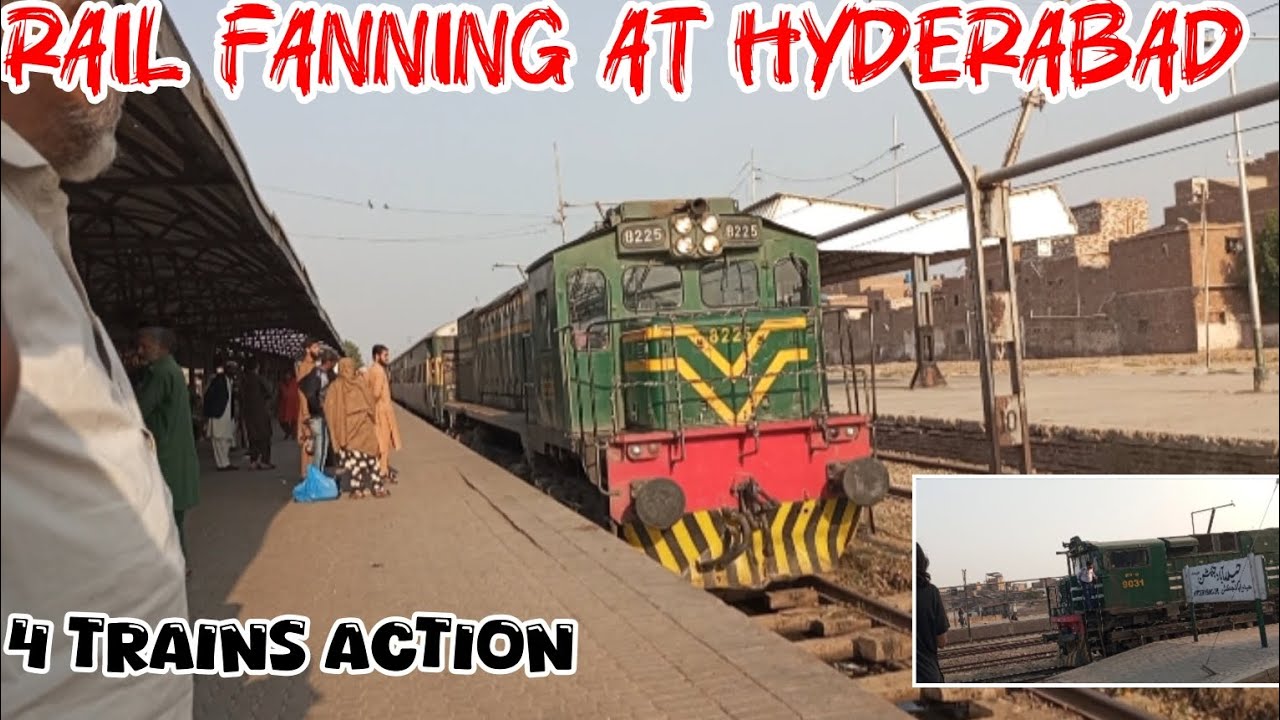 Rail fanning at hyderabad junction 4 Trains action: evening trains 😍🚂 beautiful afternoon view ❤️😍