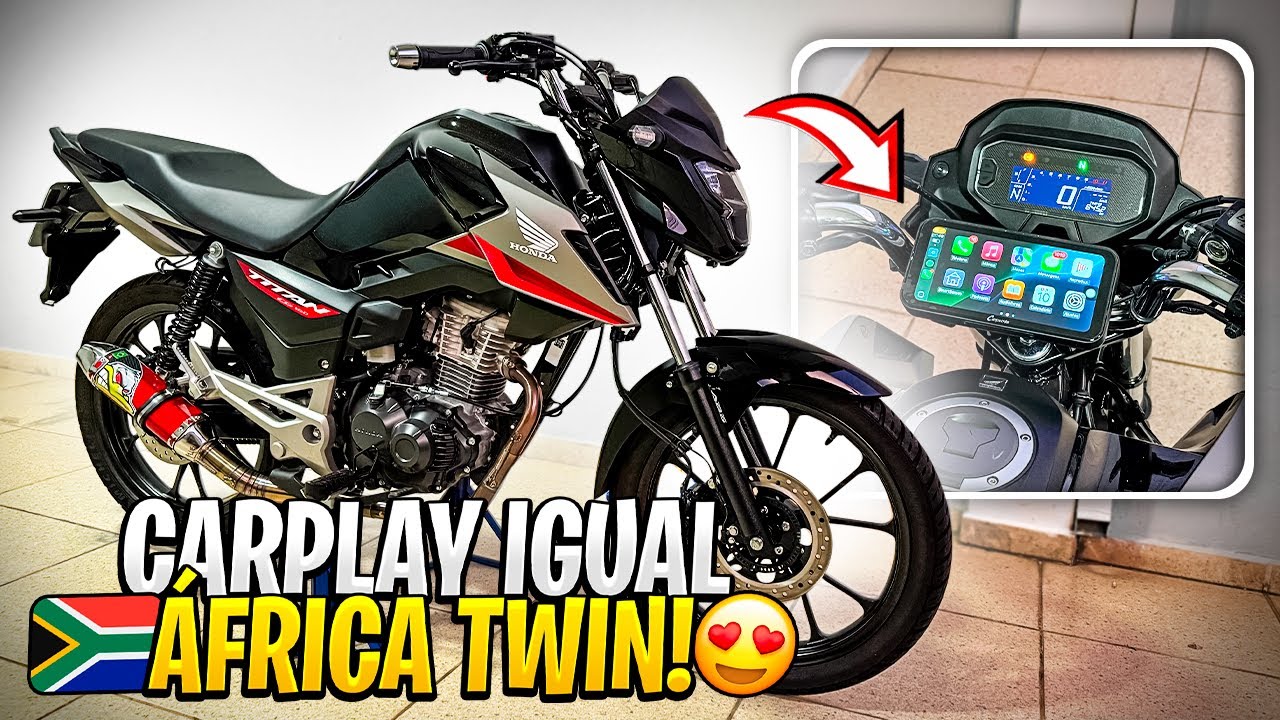 TITAN 160 2025 COM CARPLAY IGUAL ÁFRICA TWIN 🔥😍