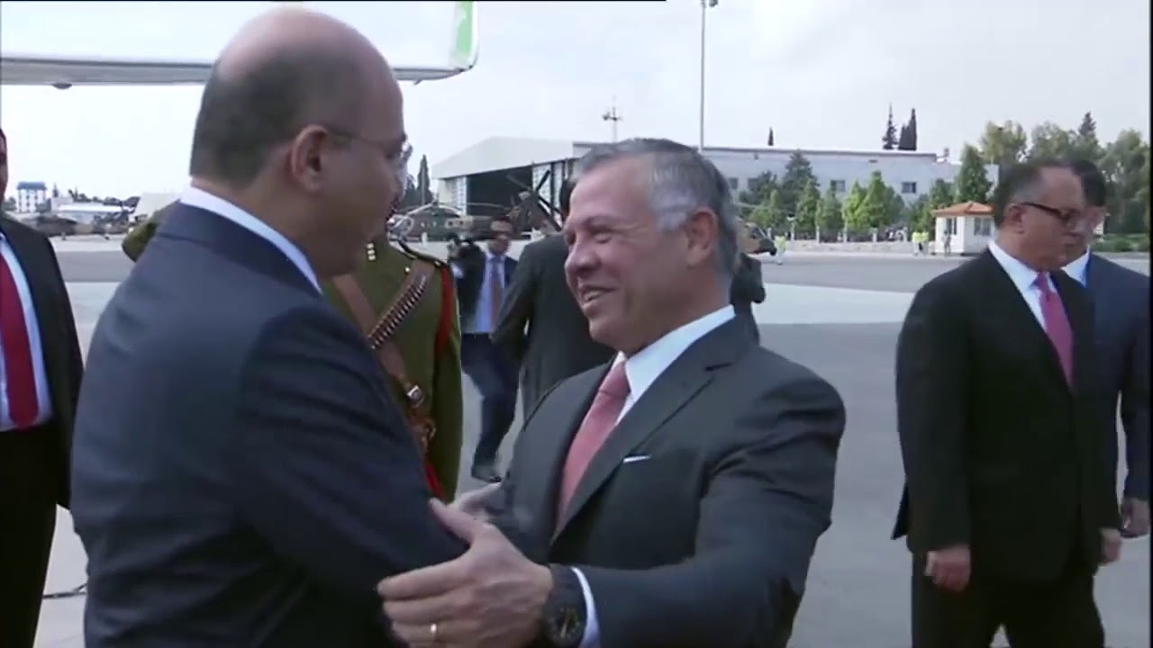 مراسيم وصول رئيس الجمهورية برهم صالح الى الاردن