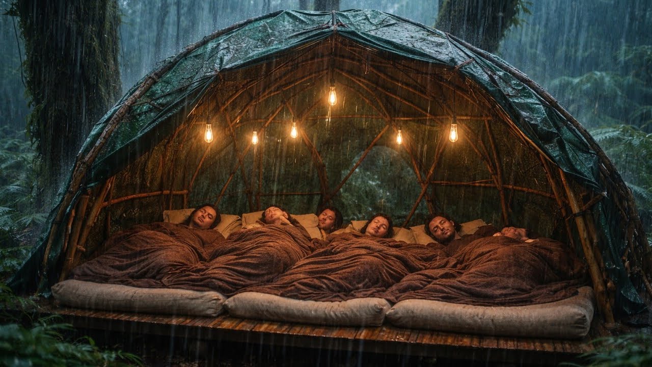 In the Rainforest Camping | Survival Camping in a Dense Jungle Storm