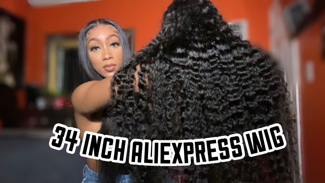 BOMB 34 INCH 250% DENSITY 13x4 DEEP WAVE WIG OSSILEE HAIR ON ALIEXPRESS