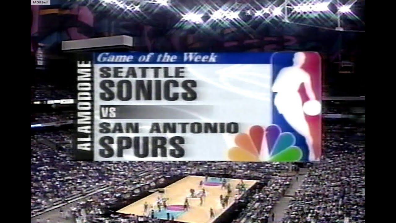 NBA On NBC - Sonics @ Spurs April 1996