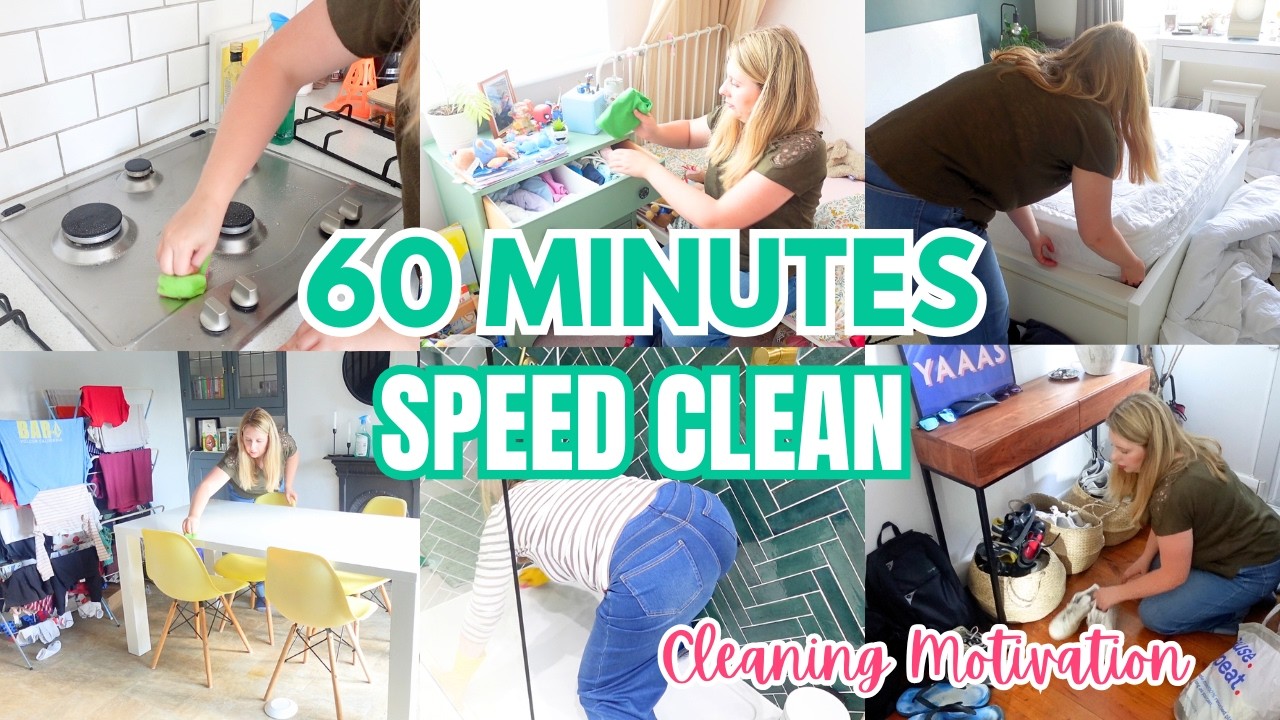 60 Minute Speed Clean | Whole House Cleaning Motivation 🏡✨