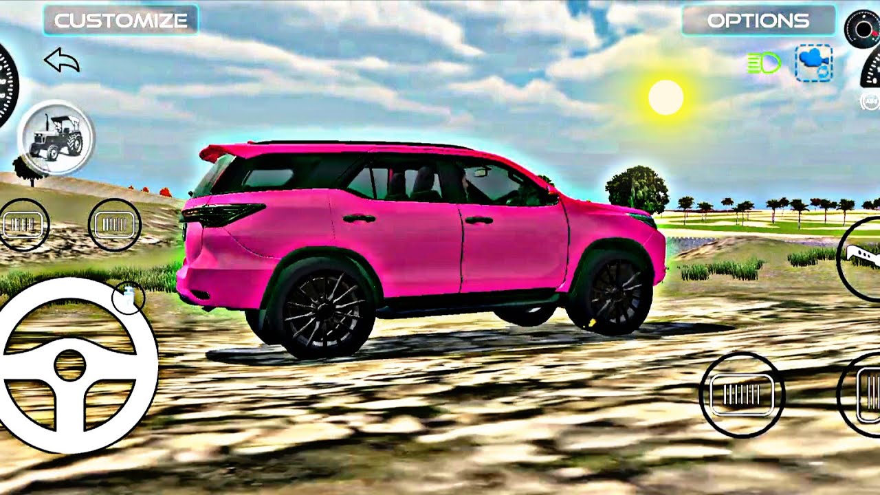 Pink Toyota Fortuner Extreme Off Road Challenge 😱 | Mountain & Farm Driving Simulator#trending 