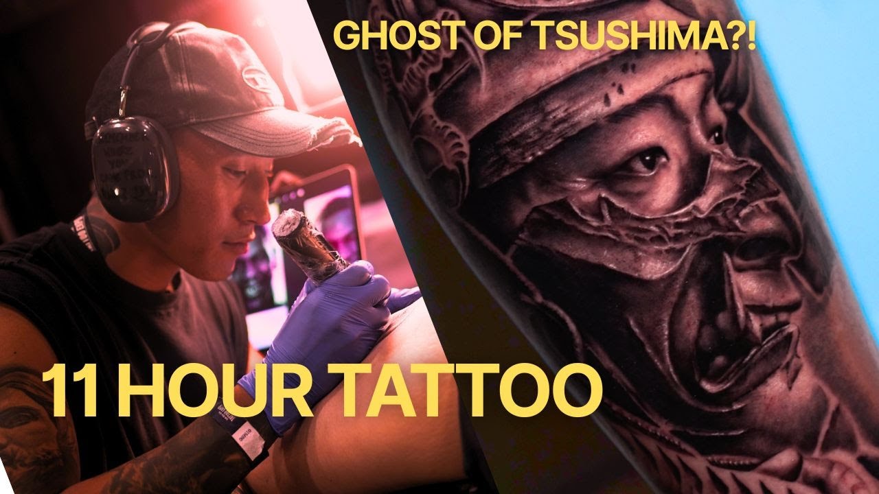 Turning His Favourite Video Game Into a Samurai Tattoo | STUDIO VLOG
