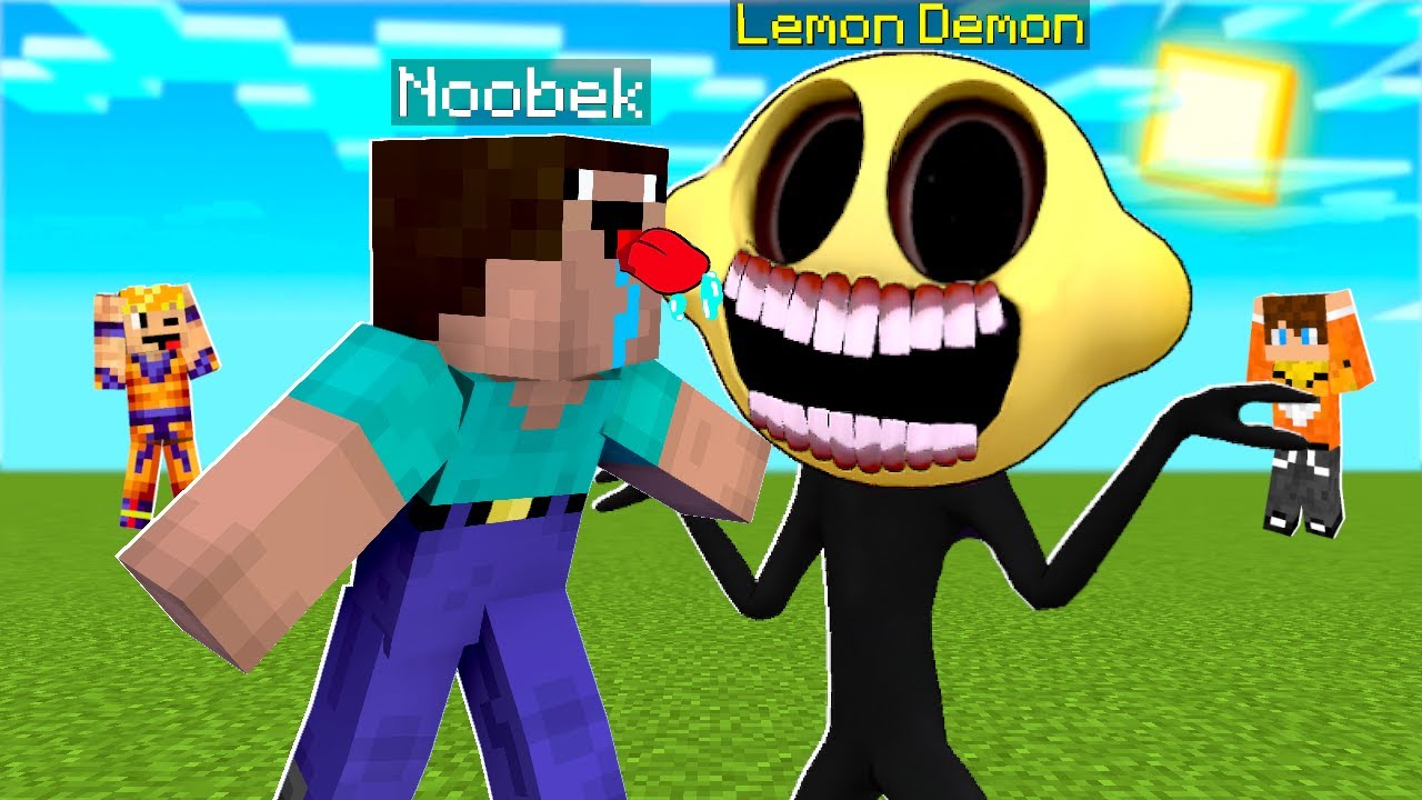 NOOBEK POLIZAŁ LEMON DEMON I STAŁO SIĘ TO ... w MINECRAFT! (kwaśny jak cytyna)