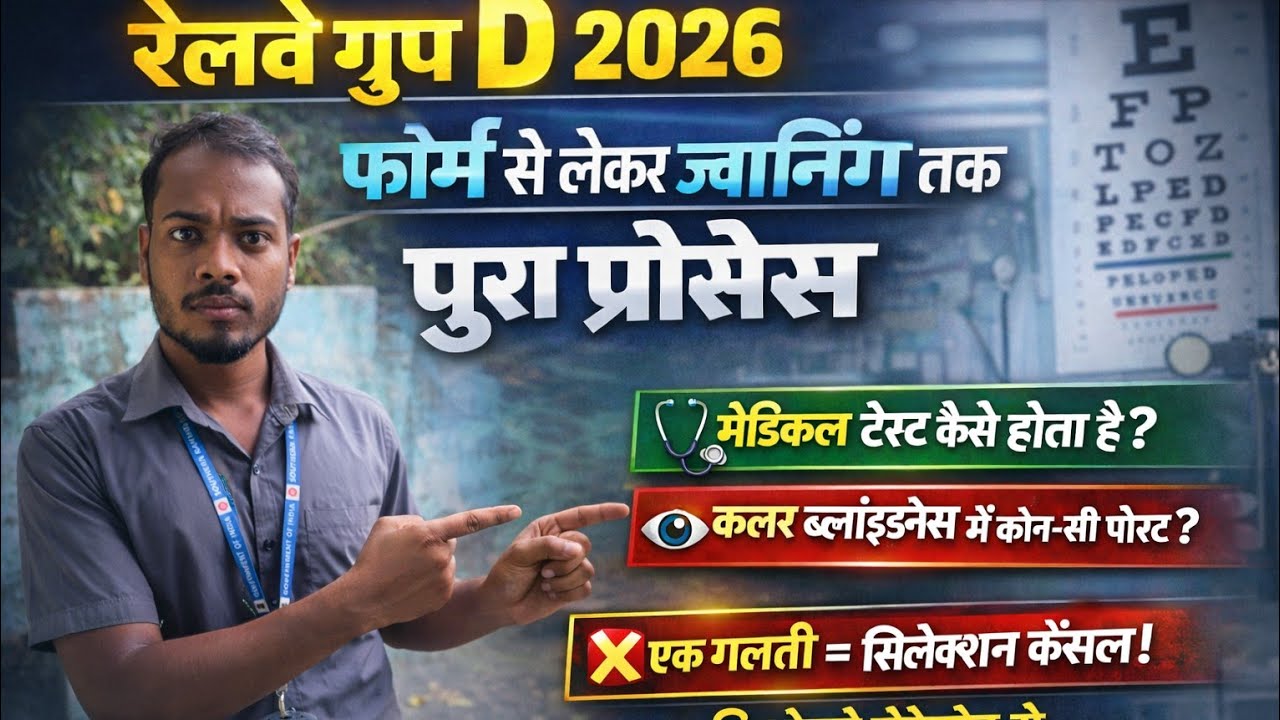 Railway Group D 2026 | Form Se Joining Tak Pura Process | Medical Test & Color Blindness Post