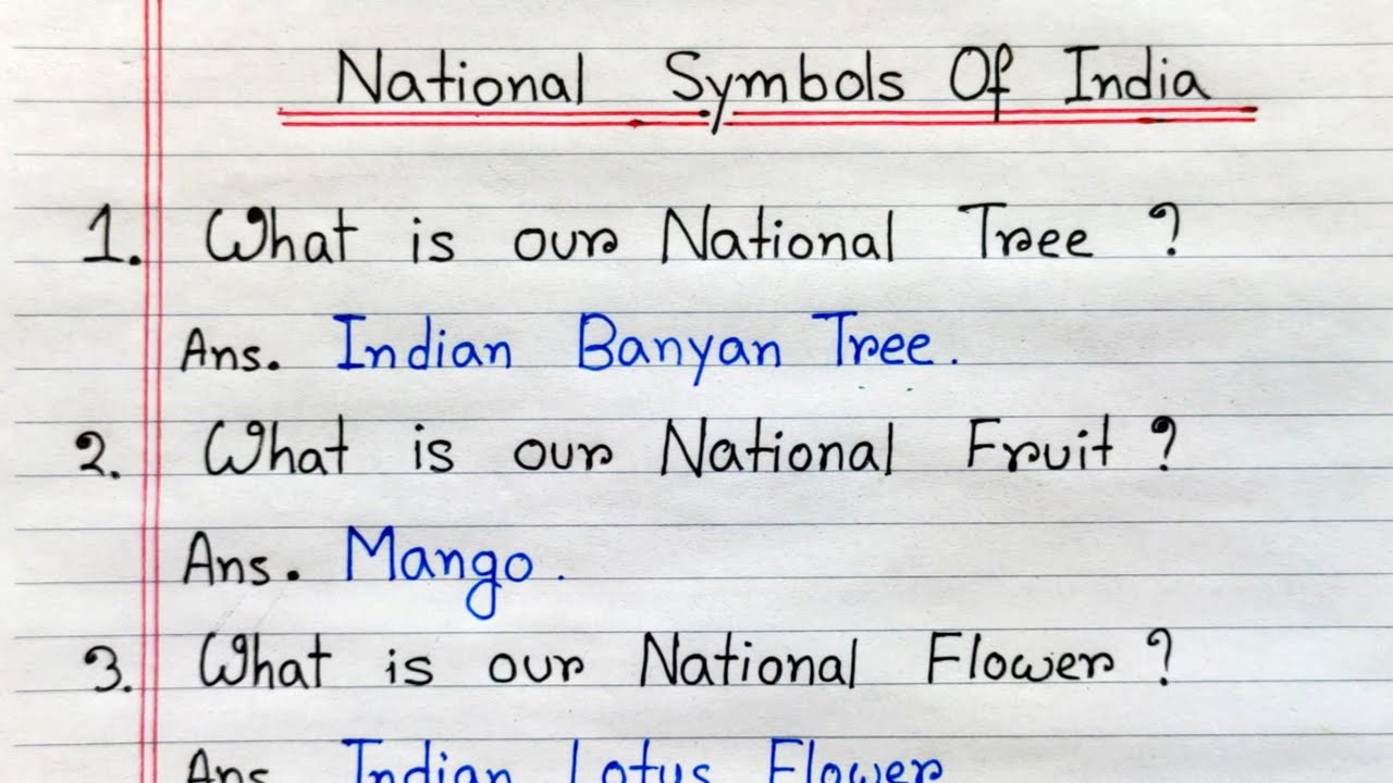National symbols of India | Indian national symbols in English | National symbols GK questions