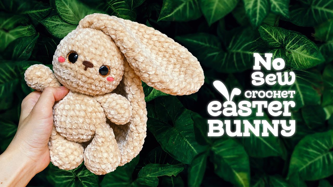 Crochet NO-SEW Easter Bunny 🐰 BEGINNER FRIENDLY - Long ears Bunny