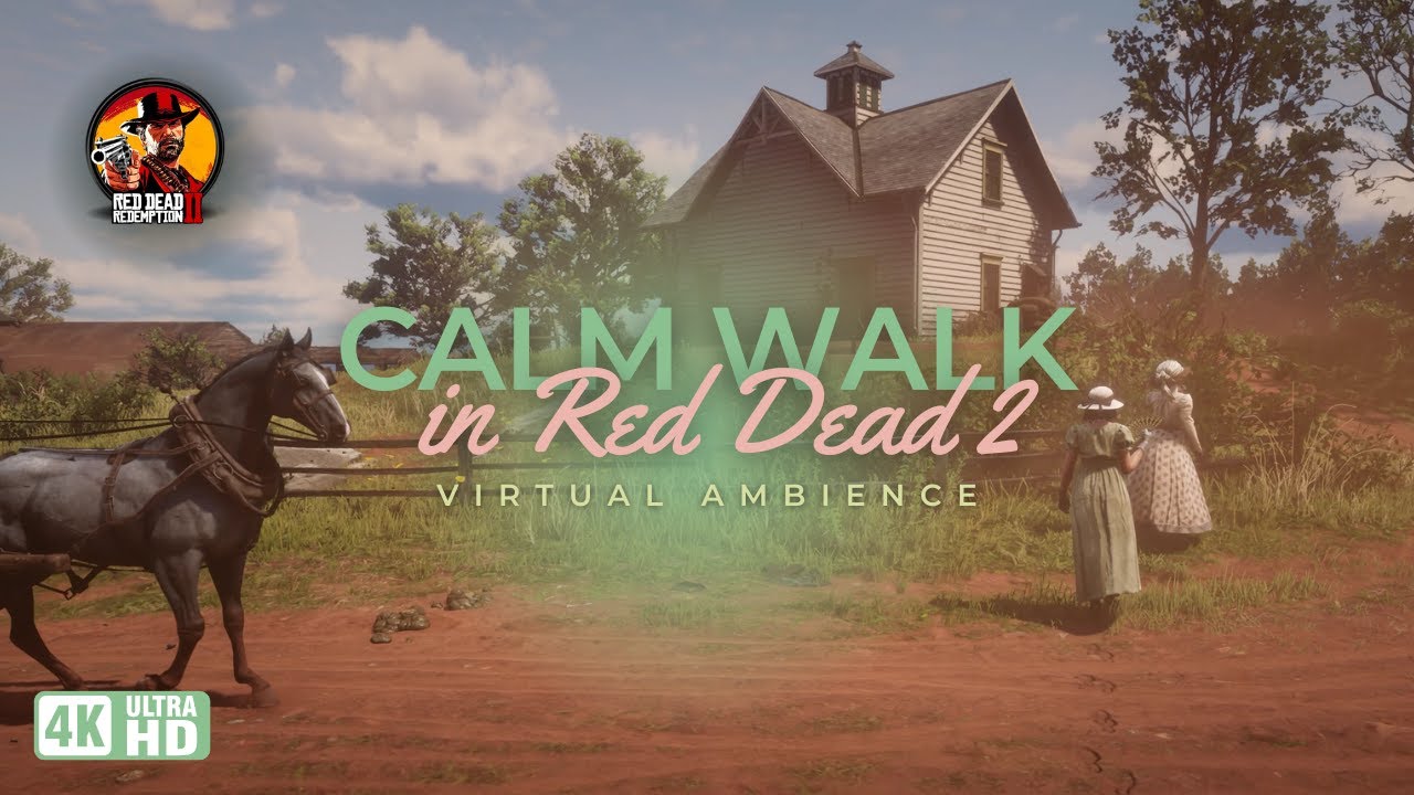 Relaxing First Person Walking Ambience | 4K Red Dead Redemption 2