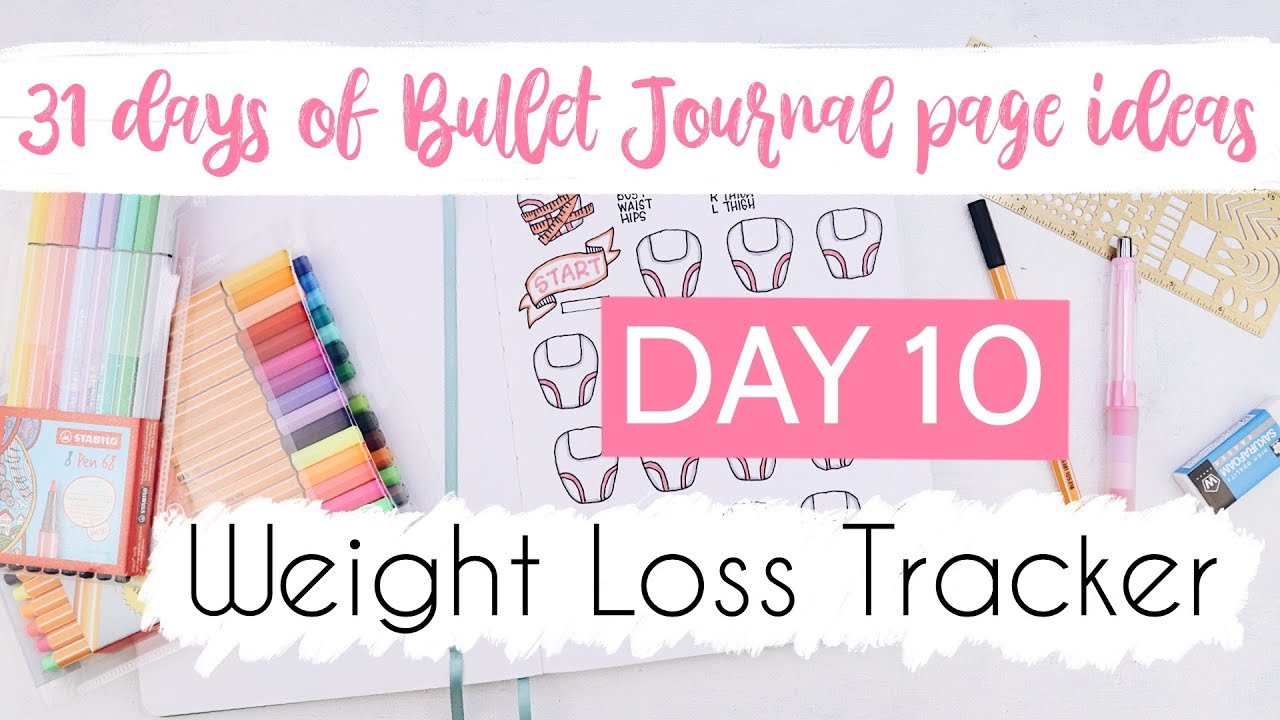Weight Loss Tracker | 31 Days of Bullet Journal Page Ideas | Day 10