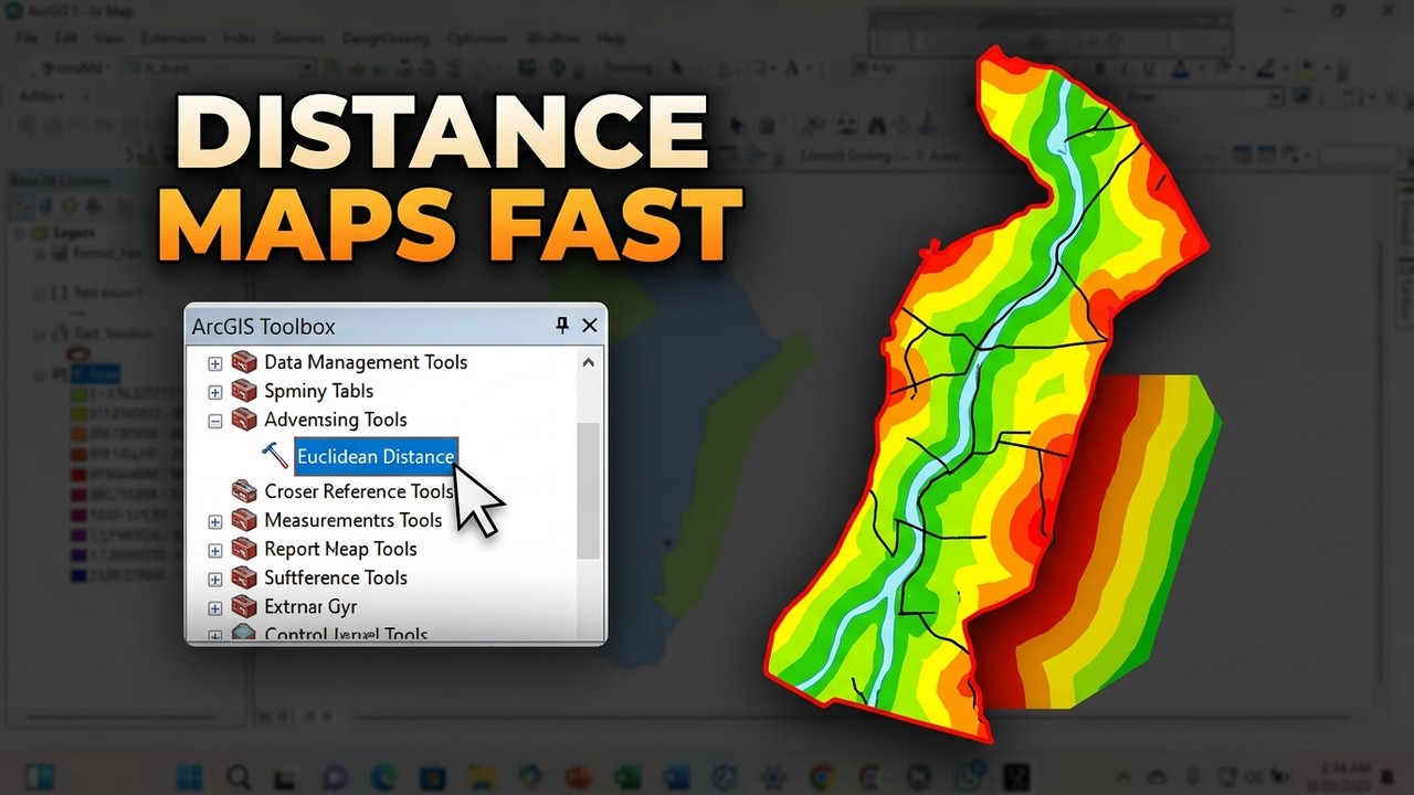 Create Distance to River and Distance to Road in ArcGIS