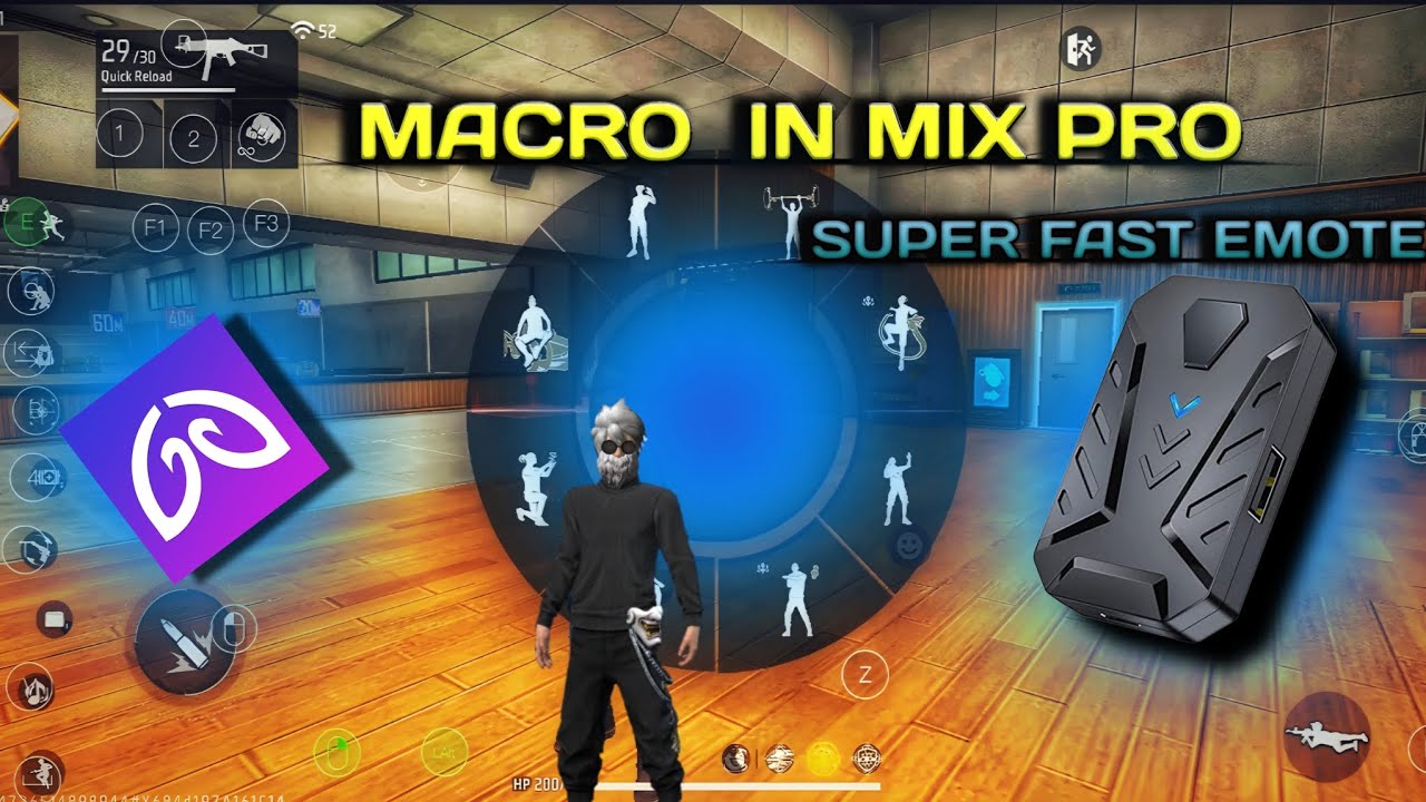 MACRO IN MIX PRO SUPER FAST EMOTE || PC JESA FAST EMOTE KAISE KARE ||  GEEK GAMER MAI FAST EMOT
