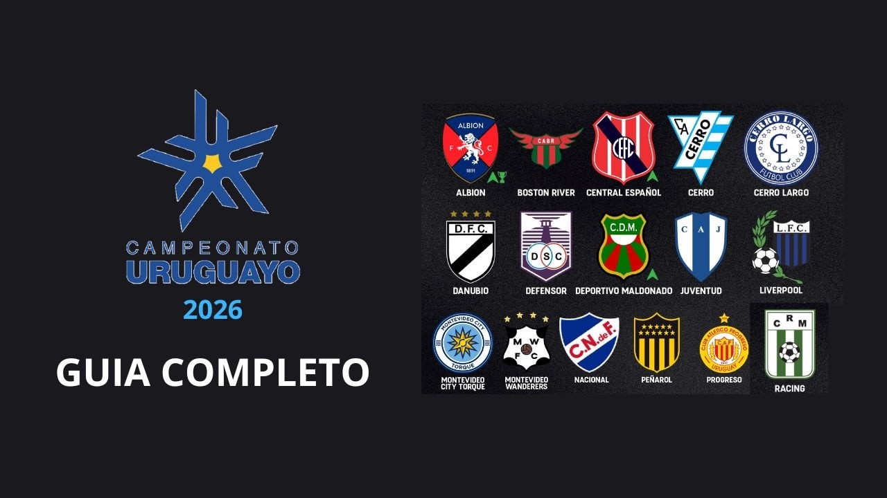 TIMES DO CAMPEONATO URUGUAIO 2026, ESTÁDIOS, ONDE ASSISTIR, REGULAMENTO E MUITO MAIS
