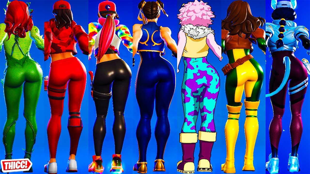 *UPDATED* Top 500 Fortnite Girl Skins Doing Party Hips Emote Thicc 🍑 Latest Female Outfits 😜 Who Won