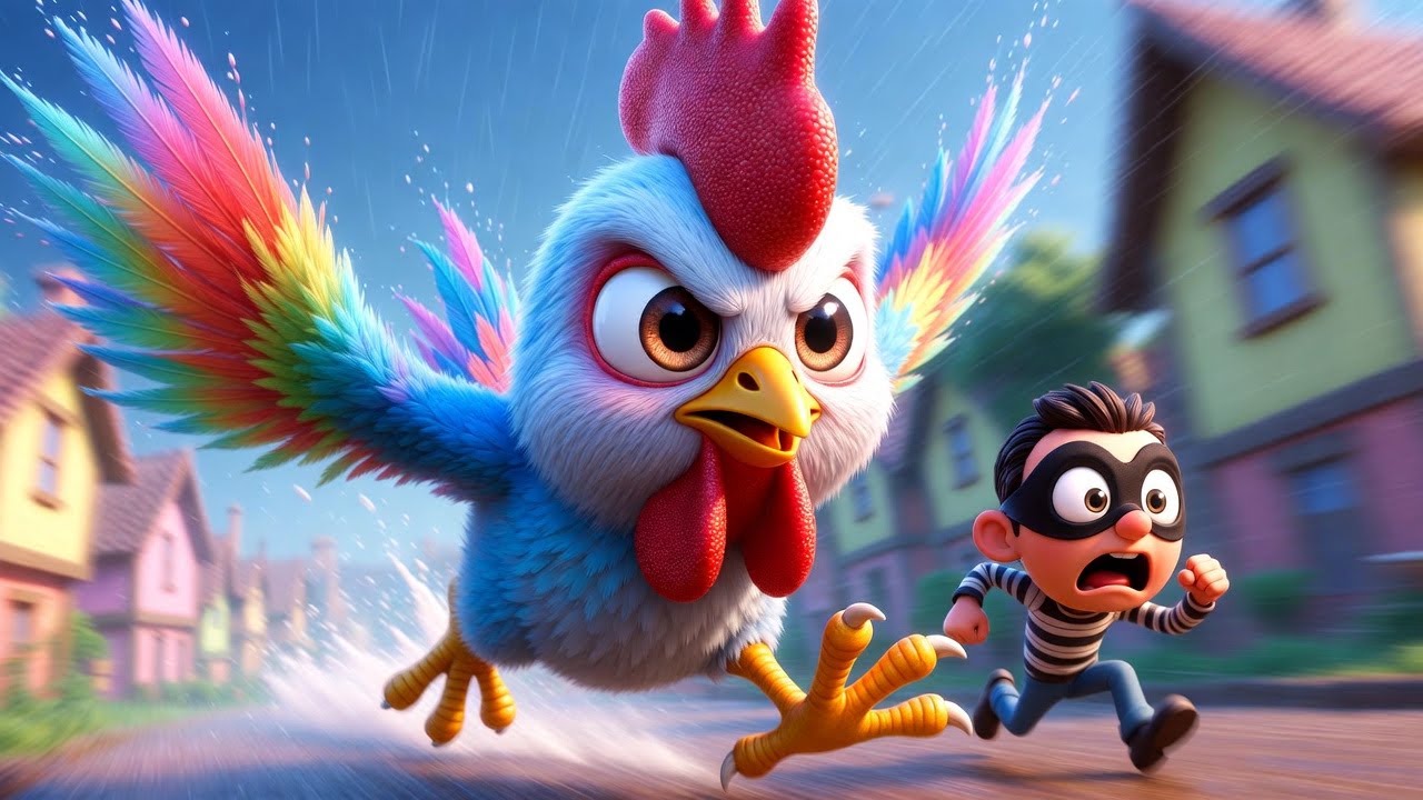 🐔 Hen vs Thief! Funny Rainy Farm Chase 🌧️ | Kids Story@CoComelon