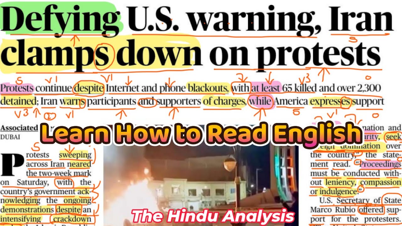 The Hindu Newspaper Today | 11 Jan 2026 Newspaper Reading | Learn How to Read English
