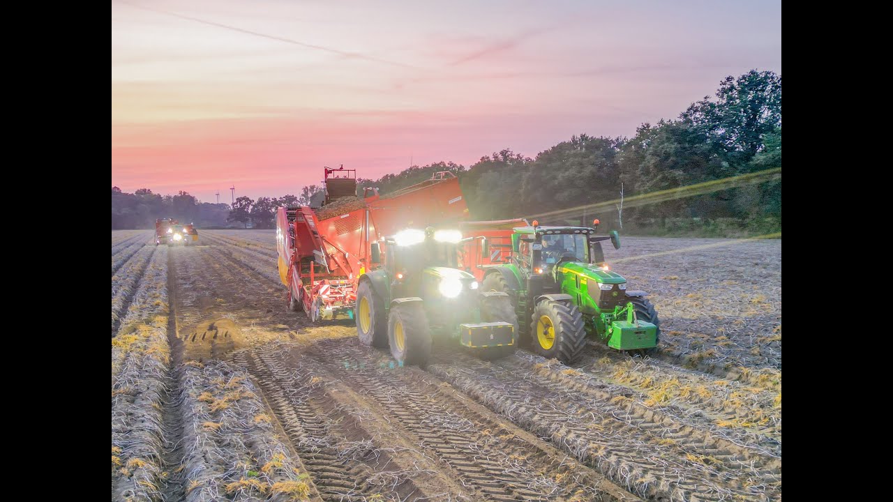 Kartoffeln Roden Masendorf 09/2024 Fendt 724, John Deere 6175R + GRIMME ECO 290 - Bodin Vinstedt