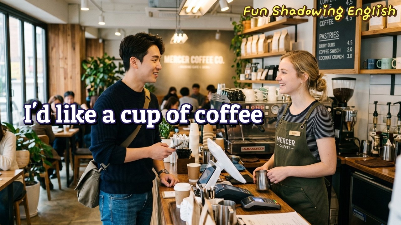 Hi, I'd like a cup of coffee, please