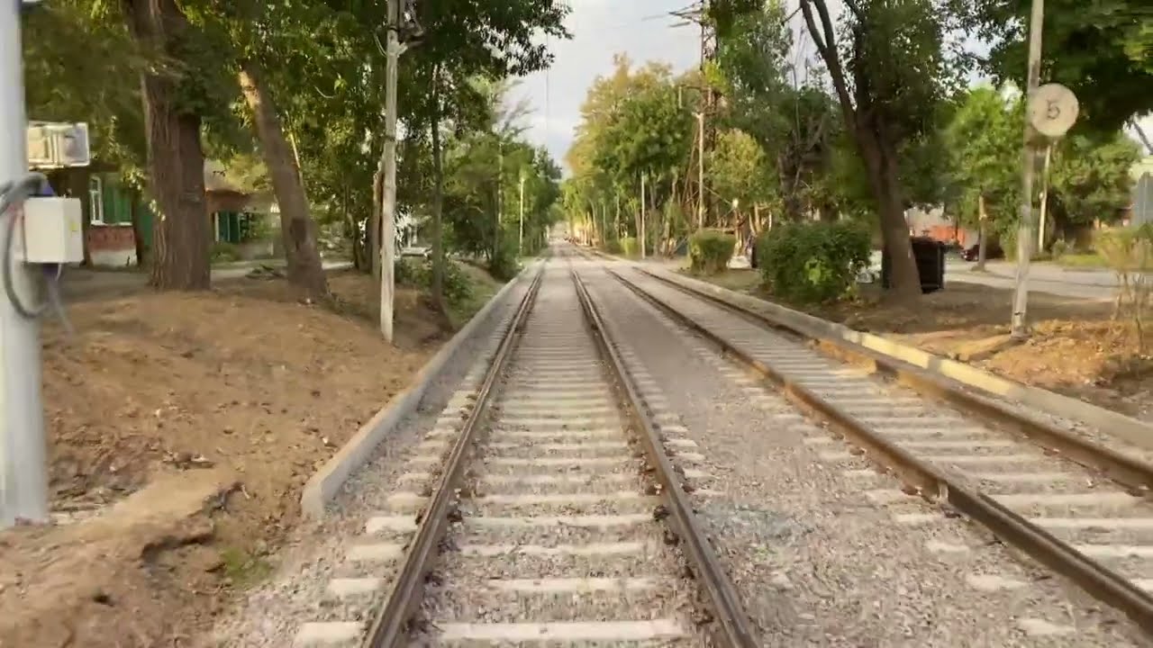 Таганрогский трамвай. Первый день работы маршрута №4.От Старого вокзала до Площади Авиаторов. 4.9.22