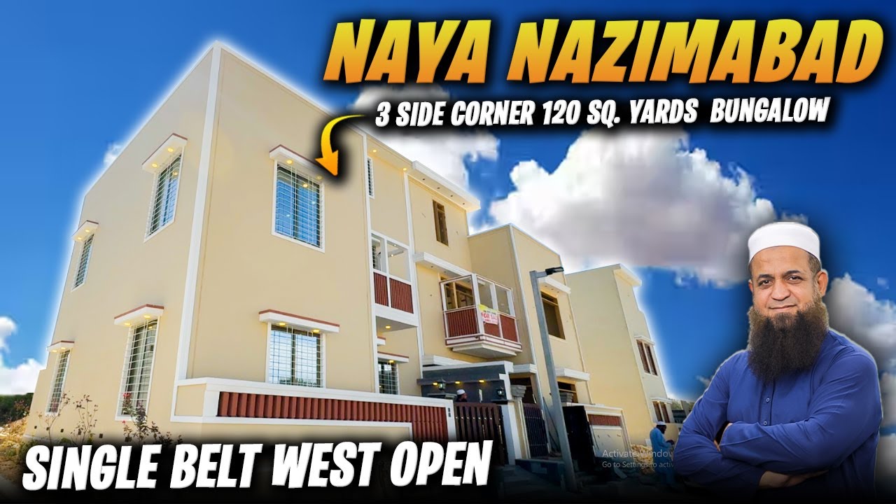 Corner 120 SQYD Luxury Bungalow in Block A Naya Nazimabad, #realestate#property#realestateagent#real