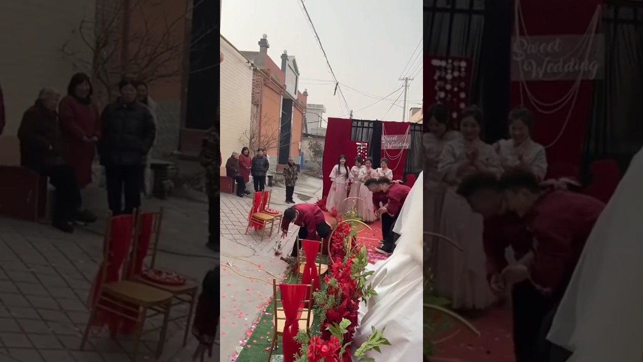 😱When the bride is asked to throw the bouquet behind#new#viralvideo#ytstorts@TopTrending