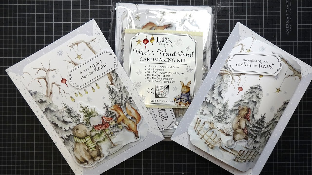 LDRS Creative Winter Wonderland Card Making Kit Review Tutorial! Layered Card & Dome Card!