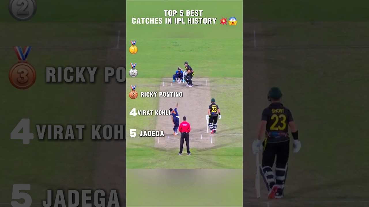 Top 5 Best Catches In IPL History 💥😱#cricket #ipl #shorts