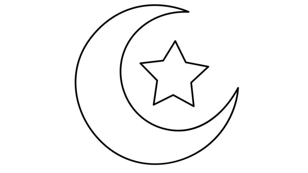 ✨ Beautiful Ramadan Moon & Star Drawing | Easy Crescent Moon Art #drawing#art#shortvideo#painting#yt