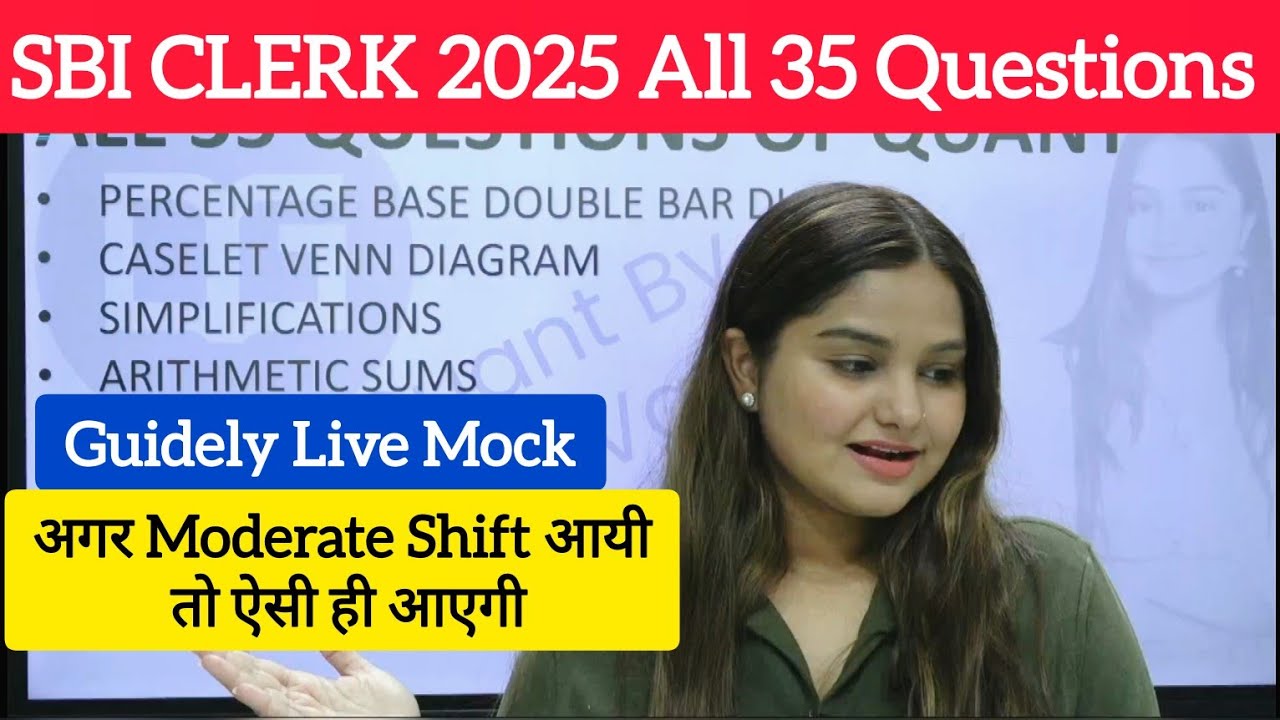SBI Clerk Pre 2025 | Guidely Live Mock Test 3 | Best Exam Hall Tricks & Approach | Minakshi Varshney