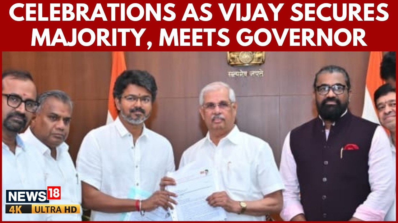 Vijay Secures Majority, Meets Governor As Tamil Nadu Celebrates TVK Victory | N18V | 4K