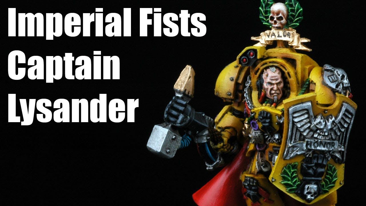 How to paint Imperial Fists Captain Lysander? Space Marines Warhammer 40k Airbrush Buypainted 2/2