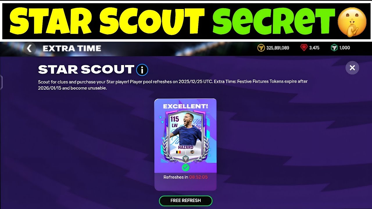 FREE 114–115 OVR Player Trick 😱 | Star Scout Secret Explained! | FC Mobile Festive Fixtures