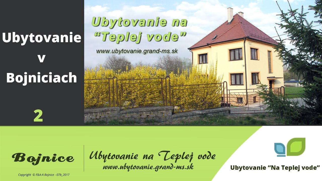Ubytovanie v Bojniciach -  Horný dom