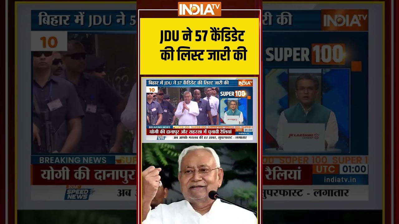 JDU Candidate List 2025 : JDU ने 57 कैंडिडेट की लिस्ट जारी की | CM Nitish Kumar | Bihar Election