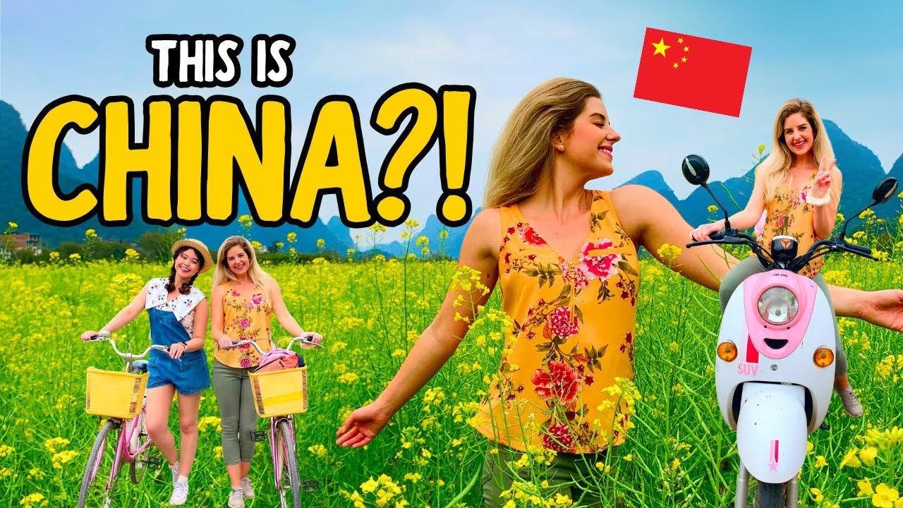 THIS Is CHINA?! | Biking Through Unreal Flower Fields in Yangshuo