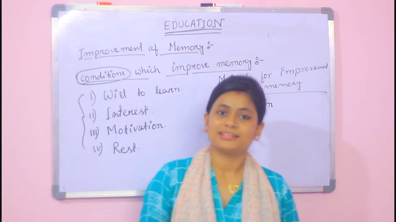 Improvement of memory. Condition and methods which can improve Memory.. H.S 2nd year